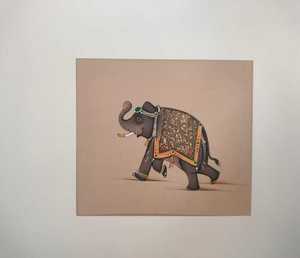 Handmade <b>Elephant</b> Painting Canvas Wall <b>Decor</b> Hand Painted Traditional Artwork for Home Living Room Office Hotel Interior Gift - Product Image 2