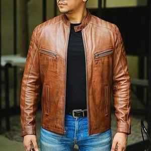 Veste d'hiver unisexe en cuir de haute qualité, imperméable, coupe-vent, respirante, personnalisable, style urbain tendance - Product Image 6