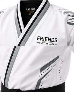 Kimono BJJ blanc et noir, pantalon imprimé par sublimation, séchage rapide, coupe classique, vêtements d'arts martiaux pour hommes adultes - Product Image 3