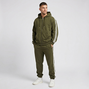 Men Fleece Tracksuit / Men Drop Shoulder Pullover Hoodie Tracksuit / Oversize 100% Fleece Jogger Tracksuit Men's - Product Image 1