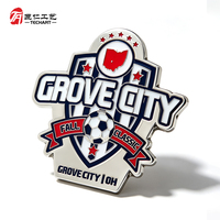 Badge de football personnalisé, emblème souvenir d'événement sportif, médaille de championnat pour la promotion de la marque et cadeau de collection en métal