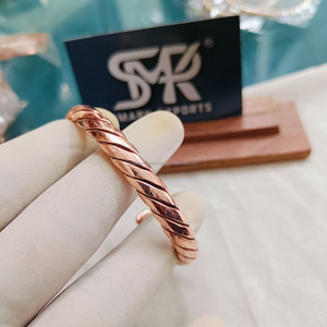 Brazaletes de Cobre Puro con Diseño Trenzado, Brazalete Abierto, Pulsera, Brazalete, Joyería Curativa Hecha a Mano para Hombres y Mujeres - Product Image 4