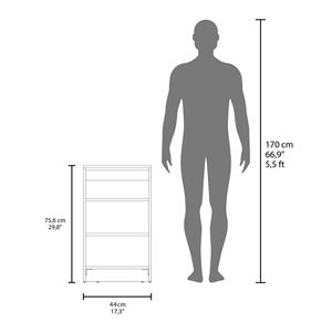 White Freestanding <b>Open</b> <b>Storage</b> Bathroom Shelf - Product Image 5