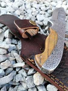 Custom Handmade Damascus Steel Skinner Point <b>Knife</b> Art Blade 0.7mm Thickness OEM Support - Product Image 4