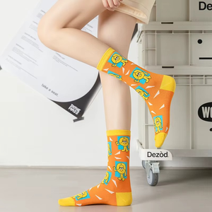 Creative Cartoon Style Socks for Women and Men Couple Sports Mid Calf Cotton Socks Spring Autumn Wholesale - Product Image 2