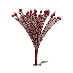 Suministros de Decoración Navideña Hechos a Mano de Lujo, Ramitas de Pino Escarchadas, Adornos de Espino con Cuentas, Alambre Metálico, Color Personalizado - Product Image 1