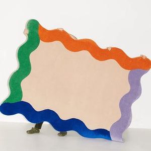 Tappeto Moderno Grande con Design a Onde, Morbido Imitazione Cashmere, Spessore 10mm, 1000g/mq, Motivi Astratti Colorati per Soggiorno, Set da 3 - Product Image 1