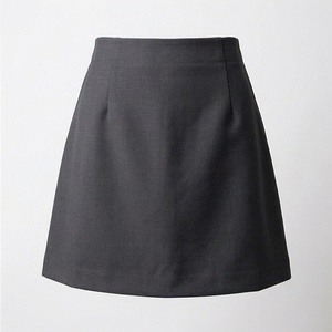 Women A-Line <b>Mini</b> Skirt Solid Color Regular Waist Polyester Worsted Fabric Minimalist Style All Seasons Wear - Product Image 1