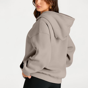 Sudadera con Capucha Holgada para Mujer, Sudadera de Algodón Suave con Bolsillo Tipo Canguro, Moda Casual Otoño Invierno - Product Image 2
