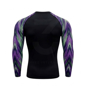 Rashguard classique uni pour hommes, imprimé, pour la pratique des arts martiaux traditionnels, ajustement sûr à prix raisonnable - Product Image 2