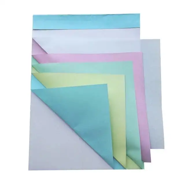 Rollos de papel de carbono con papel NCR sin carbón, para recibo de alquiler