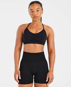 Women's Customized Color <b>One</b> Set High Waisted Above Knee Shorts Crop <b>Top</b> Breathable Spandex Activewear Workout Yoga Fitness Wear - Product Image 2
