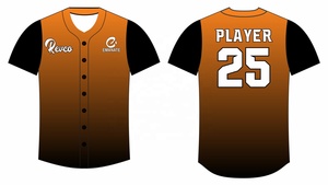เครื่องแบบเบสบอลสำหรับผู้ชายเสื้อเบสบอลออกแบบได้ตามต้องการโลโก้ - Product Image 4