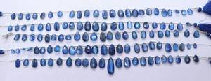 AAA Natural Blue Kyanite Faceted Pear Shape Beads Necklace 7x9 To 9x13 MM Kyanite <b>Gemstone</b> Beads 9 Inch Pear Shape Kyanite Beads - Product Image 3