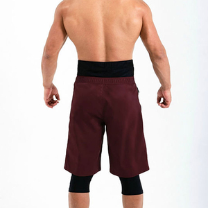Nouveau design – Short de bain décontracté pour homme, style Awrah, en toile 100 % coton, couleur unie, taille élastique mi-haute, idéal pour la plage et les activités sportives. - Product Image 3