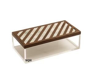 Ramadan 2026 Square Acrylic Storage Jars 3-Piece Set Wooden Lids Mother-of-Pearl Inlay Handmade Airtight Containers for Dry - Product Image 2