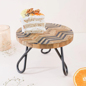 Soporte clásico de madera de mango para pasteles, tamaño personalizado para exhibición elegante, pasteles, postres, decoraciones para eventos de boda, Falak World Export - Product Image 6