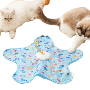 스마트 숨바꼭질 고양이 장난감 전기 열 감지 고양이 쥐 잡기 삑삑이 터치 활성화 깃털 - Product Image 1