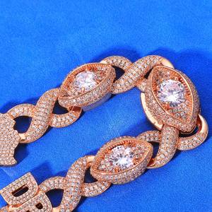 DBG Letter Moissanite Iced Out Pendant Africa <b>Map</b> Rhodium Plated Rose Gold Hip Hop Statement Necklace for Men - Product Image 5