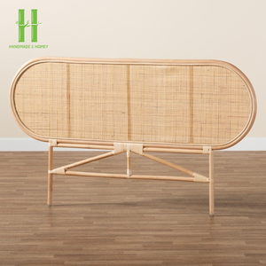 Garden Style Design Rattan Bed with Simple Headboard Headbed <b>Panels</b> Use For Home And Hotel Furniture Factory Direct Rattan 2026 - Product Image 2