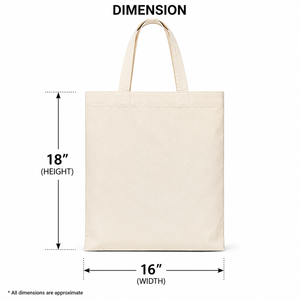 Beige Canvas Cotton Tote <b>Bag</b> <b>Medium</b> <b>Size</b> Long Handle Open Top Solid Color - Product Image 2