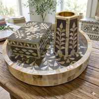 Nouvel Arrivage Ensemble de brûleurs d'encens perlés faits main, Boîte Mubkhara pour Ambregris, Benzoin, Bakhour, Prêt pour le Ramadan, Santal, Coriandre