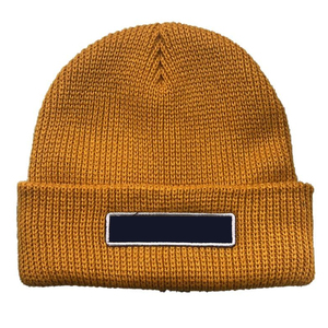Embroidery Logo Solid Color Outdoor Warm Customize Winter Hats For <b>Men</b> Women Cuffed Beanies - Product Image 1
