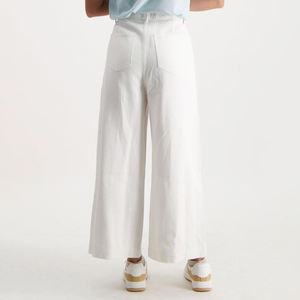 Jean évasé ample taille mi-haute respirant pour femme, Nouvelle Collection 2025, Vente Flash GHULAM GOODS SPORTS 100% Coton Vintage Automne Plus - Product Image 4