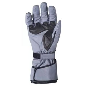 Gants de course en cuir pleine fleur noir, blanc et rouge, antidérapants, avec fermeture auto-agrippante, unisexe, pour la conduite - Product Image 5