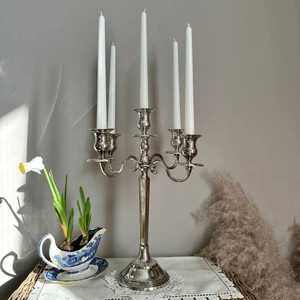 Iron Candelabra With Five Arms Fancy Design For Home Decoration Durable Metal <b>Candle</b> <b>Holder</b> - Product Image 2