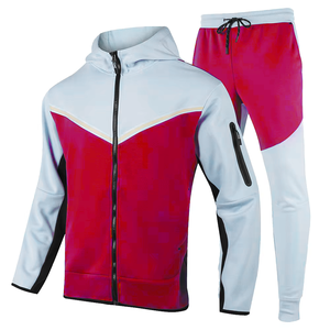 2026 TRACKSUIT Polyester and Cotton Color-matched Sporty Casual Suit Men's Stylish <b>Windbreaker</b> Windproof - Product Image 1
