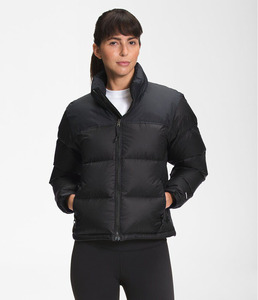 Blouson matelassé noir pour femme, col montant, fermeture éclair, coupe-vent, vêtement d'extérieur d'hiver, style décontracté, rembourrage en polyester 400g, tricoté - Product Image 1