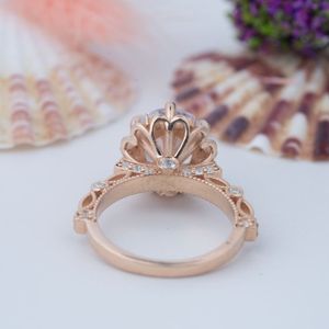 8 Prong <b>Set</b> Unique Round Shape Moissanite 925 Sterling <b>Silver</b> Gold Plated Trendy Customized Wedding <b>Ring</b> - Product Image 3