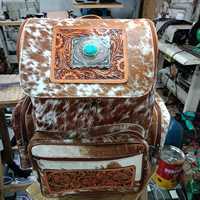 Sac à dos en cuir et fourrure, motif floral gaufré, couleur camel, style bohème, à franges, imprimé animal, fermeture éclair, usage quotidien, pour femme, bandoulière unique, haute qualité