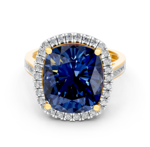 Anillo de Oro Sólido de 14K, 9K, 10K, 18K con Gema de Laboratorio de 10 Quilates, Certificado IGI, RJC, ODM, OEM, Fabricante de Joyería Fina Ética, Venta al por Mayor R102083 - Product Image 2