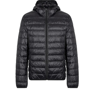 Mens Full-Zip Quilted <b>Puffer</b> <b>Jacket</b> Tech Fabric Plus Size Winter <b>Light</b> Weight Outwear Down Black Quilted Puffy Hooded for Men - Product Image 1
