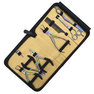 Kit d'outils professionnels pour extensions capillaires en gros – Pince à sertir plate en acier inoxydable de qualité chirurgicale, outil à boucle et crochet, fil pour perruque - Product Image 1