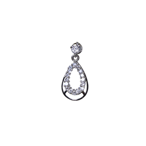 925 Silver Teardrop Earrings & Necklace <b>Set</b> <b>Gift</b> for Necklace Ring Earrings for Women <b>Girls</b> Fashionable Jewelry Supply Bulk Her - Product Image 3