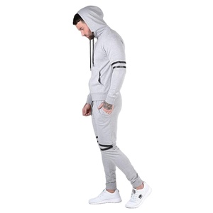 Unisex Custom Fleece Sweatsuit Jogger Corset Track Suits for Men Fitness Casual Solid Pattern Fitness Tracksuit - Product Image 3