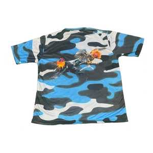 T-shirt personnalisé avec logo camouflage pour coq de combat - T-shirt en polyester sublimé imprimé coq de combat pour homme, style streetwear 180g, vêtements Gamefarm - Product Image 4