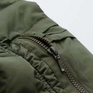 Nueva Colección de Invierno, Ropa de Mujer, Chaqueta Bomber Acolchada Cálida, Estilo Motero, Chaquetas Bomber a la Moda con Acabado Satinado y Resistentes al Viento - Product Image 4