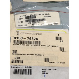 Cable AMAT 0150-76875 de 75 pies CENTRUA SMIF LLA - Equipo y piezas de semiconductores de confianza globales de la marca Trusted Global Legacy - Product Image 4