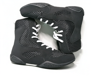 Zapatos de Boxeo Profesionales para Gimnasio y Fisicoculturismo para Hombre, Material de Cuero, Flexibles, con Cordones, Marca Podarcek, Modelo APS - Product Image 1