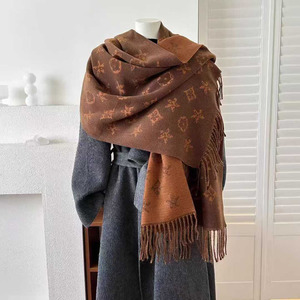 Châle long en polyester tricoté double face, style coréen, toucher cachemire et soie, toutes saisons, chaud, respirant et doux pour la peau, pour femme - Product Image 5