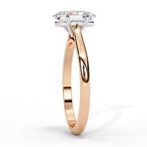 แหวนเพชรทรงรี 1.25 กะรัต เพชรเลี้ยงในห้องปฏิบัติการ ทองคำขาว 14K แหวนหมั้นเพชรเม็ดเดี่ยว E VVS รับรองโดย IGI - Product Image 3