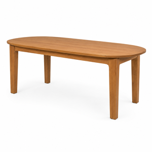 Table à manger rectangulaire en teck, design minimaliste, pieds en bois massif, meuble stable pour la maison, 8 places, écologique, pour salle à manger - Product Image 3