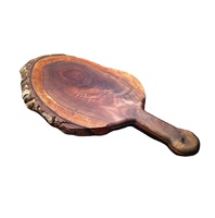 Planche à découper en bois naturel de mangue/acacia, résistante au lave-vaisselle, marque Star Crafts India, forme ovale, grande taille