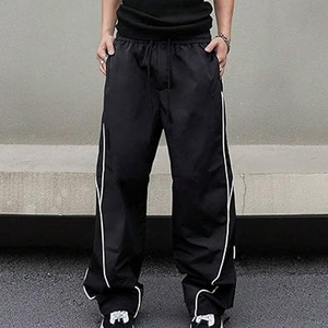 กางเกงวอร์มไนลอนลำลองสำหรับผู้ชายเอวยางยืดขาตรง - Product Image 3