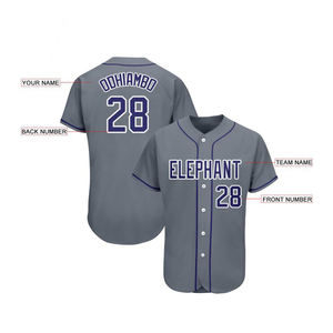 Nouveau style de maillot de baseball/softball personnalisé pour homme, couleur personnalisée, coupe ajustée, respirant, col en V, sublimation personnalisée, équipe adulte - Product Image 4