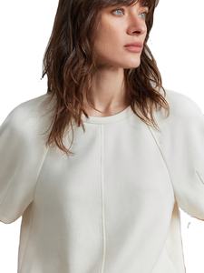 Camiseta de Manga Corta para Mujer, Color Sólido, Cuello Raglán, Puños Fruncidos, Detalle de Panel en el Cuerpo, Corte Regular, Ecológica - Product Image 5